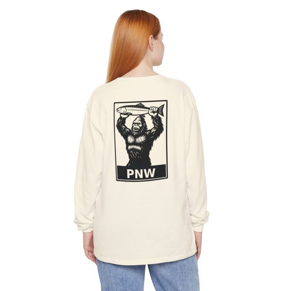 BOBO-SQUATCH PNW Fly Fishing Adventure Long Sleeve T-Shirt - BACK PRINT - Image 16
