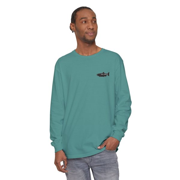 "Odd Year" Pink Salmon PNW Fly Fishing Long Sleeve Tee - BACK PRINT - Image 29