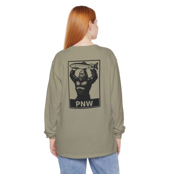 BOBO-SQUATCH PNW Fly Fishing Adventure Long Sleeve T-Shirt - BACK PRINT
