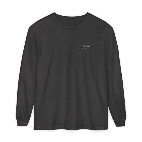 BOBO-SQUATCH PNW Fly Fishing Adventure Long Sleeve T-Shirt - BACK PRINT - Image 47