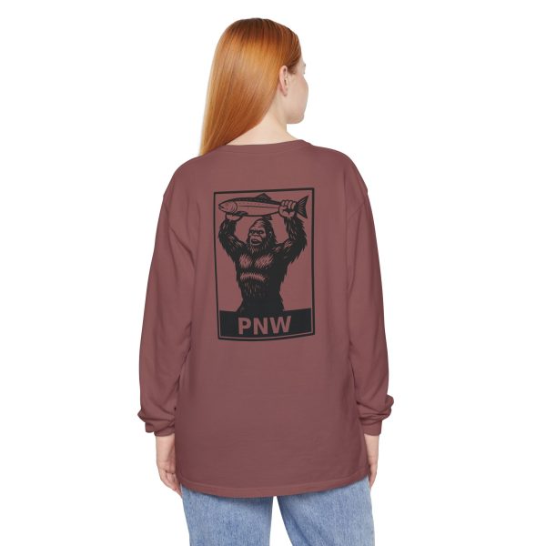 BOBO-SQUATCH PNW Fly Fishing Adventure Long Sleeve T-Shirt - BACK PRINT - Image 12
