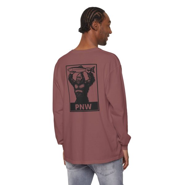 BOBO-SQUATCH PNW Fly Fishing Adventure Long Sleeve T-Shirt - BACK PRINT - Image 11