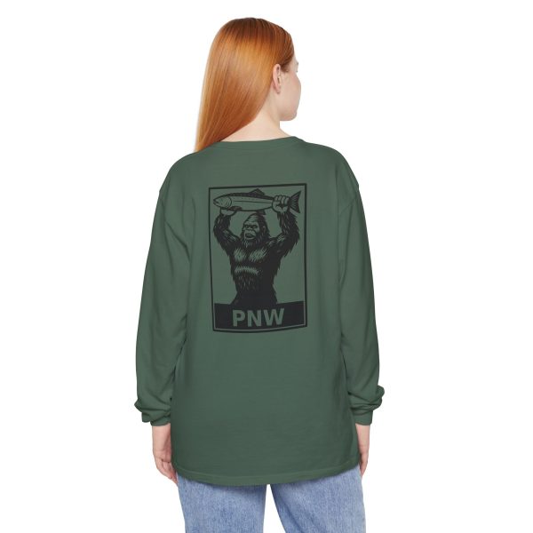 BOBO-SQUATCH PNW Fly Fishing Adventure Long Sleeve T-Shirt - BACK PRINT - Image 32