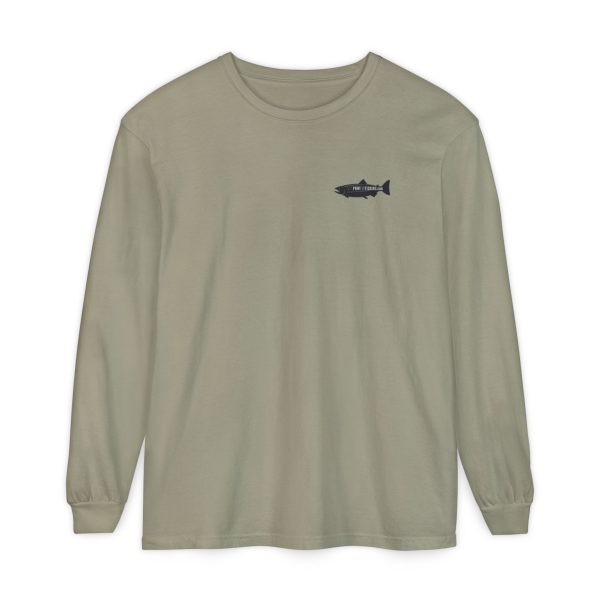 BOBO-SQUATCH PNW Fly Fishing Adventure Long Sleeve T-Shirt - BACK PRINT - Image 3
