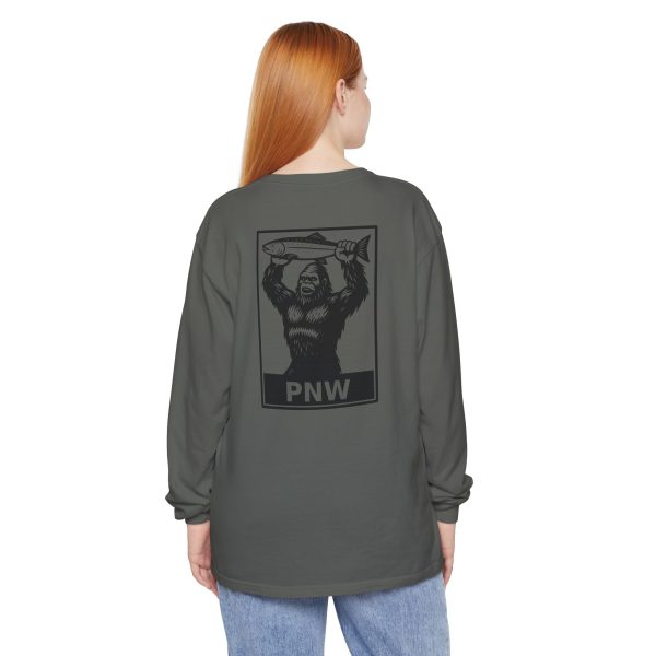 BOBO-SQUATCH PNW Fly Fishing Adventure Long Sleeve T-Shirt - BACK PRINT - Image 24