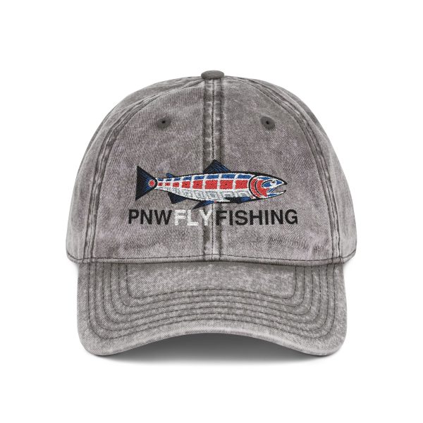 Embroidered Fish Logo "Old Man Hat" Cap - Casual Outdoor Hat for Fishing, Beach Days, Eco-Friendly Gifts, Vintage Style Accessories, Summer Apparel
