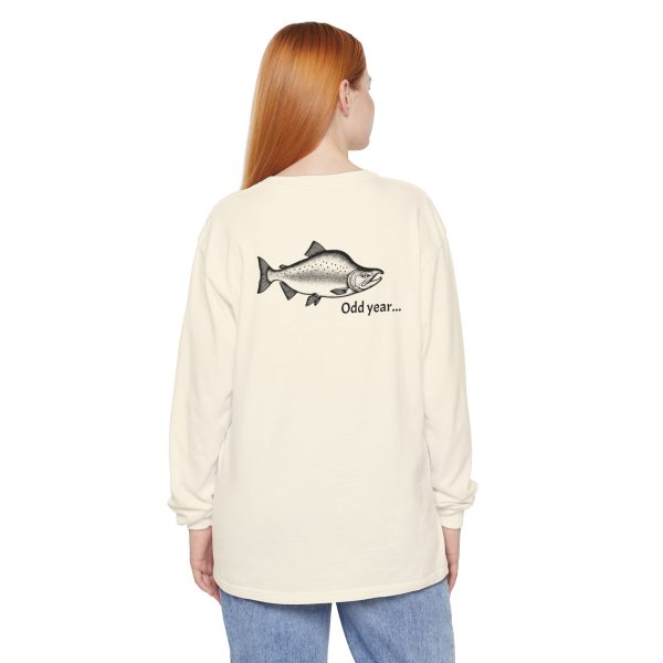 "Odd Year" Pink Salmon PNW Fly Fishing Long Sleeve Tee - BACK PRINT