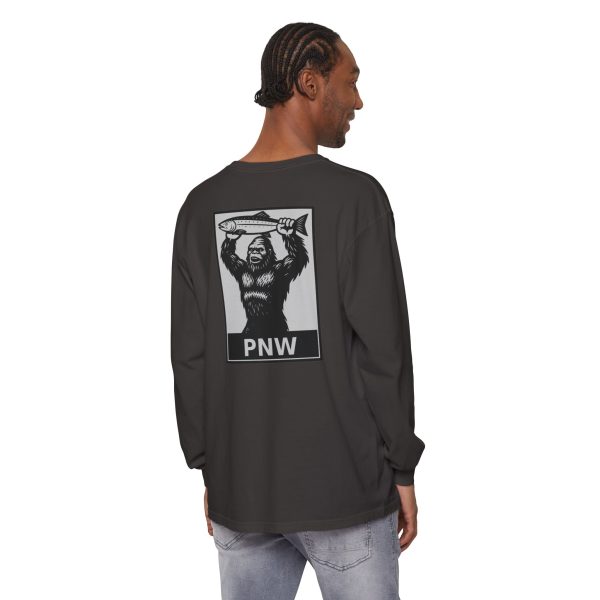 BOBO-SQUATCH PNW Fly Fishing Adventure Long Sleeve T-Shirt - BACK PRINT - Image 50