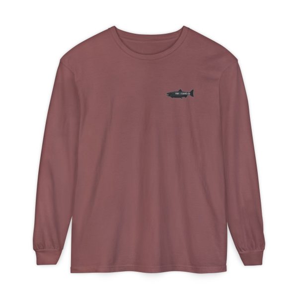 BOBO-SQUATCH PNW Fly Fishing Adventure Long Sleeve T-Shirt - BACK PRINT - Image 9