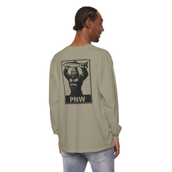 BOBO-SQUATCH PNW Fly Fishing Adventure Long Sleeve T-Shirt - BACK PRINT - Image 2