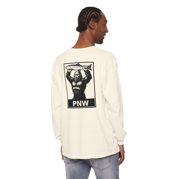 BOBO-SQUATCH PNW Fly Fishing Adventure Long Sleeve T-Shirt - BACK PRINT - Image 15