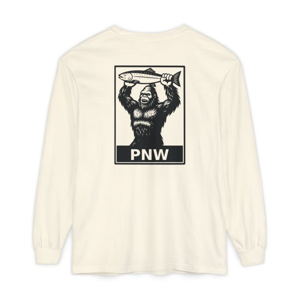 BOBO-SQUATCH PNW Fly Fishing Adventure Long Sleeve T-Shirt - BACK PRINT - Image 14