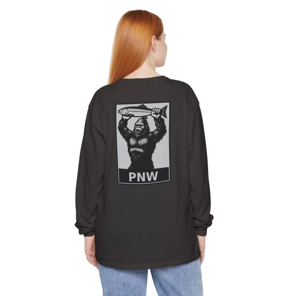 BOBO-SQUATCH PNW Fly Fishing Adventure Long Sleeve T-Shirt - BACK PRINT - Image 51