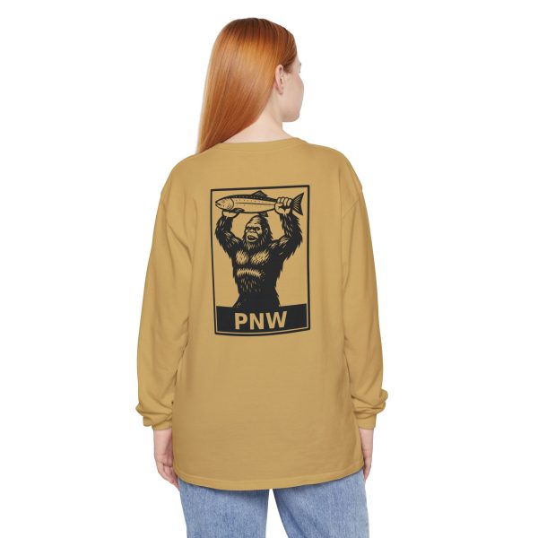 BOBO-SQUATCH PNW Fly Fishing Adventure Long Sleeve T-Shirt - BACK PRINT - Image 20