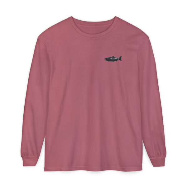 BOBO-SQUATCH PNW Fly Fishing Adventure Long Sleeve T-Shirt - BACK PRINT - Image 33