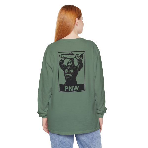 BOBO-SQUATCH PNW Fly Fishing Adventure Long Sleeve T-Shirt - BACK PRINT - Image 28