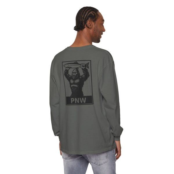 BOBO-SQUATCH PNW Fly Fishing Adventure Long Sleeve T-Shirt - BACK PRINT - Image 23