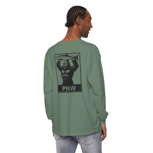 BOBO-SQUATCH PNW Fly Fishing Adventure Long Sleeve T-Shirt - BACK PRINT - Image 27