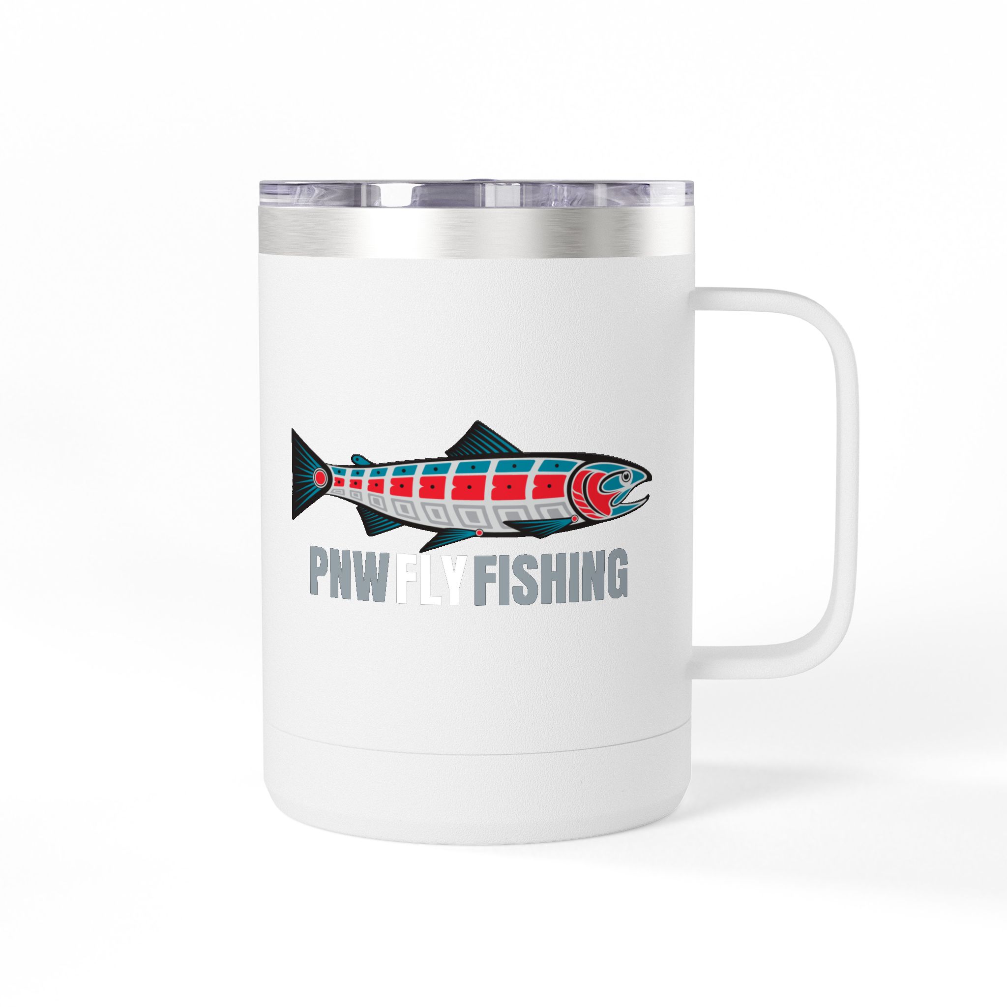 Fly Fishing Tumbler 15oz - PNW Fly Fishing Travel Mug - Image 6