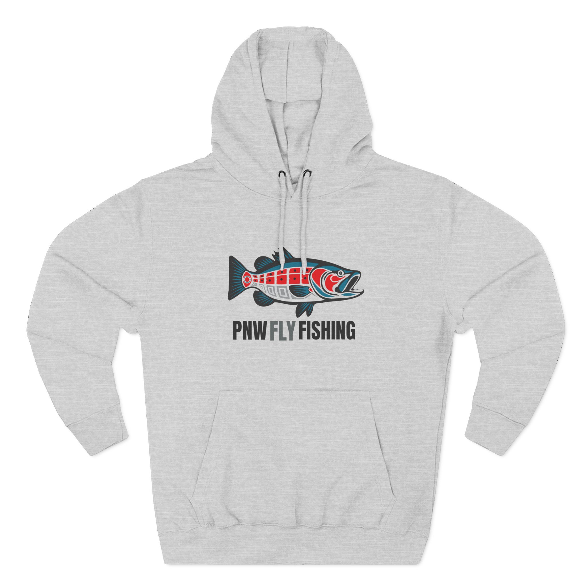 PNW Fly Fishing Bass Logo Hoodie - TALL CUT - Image 3