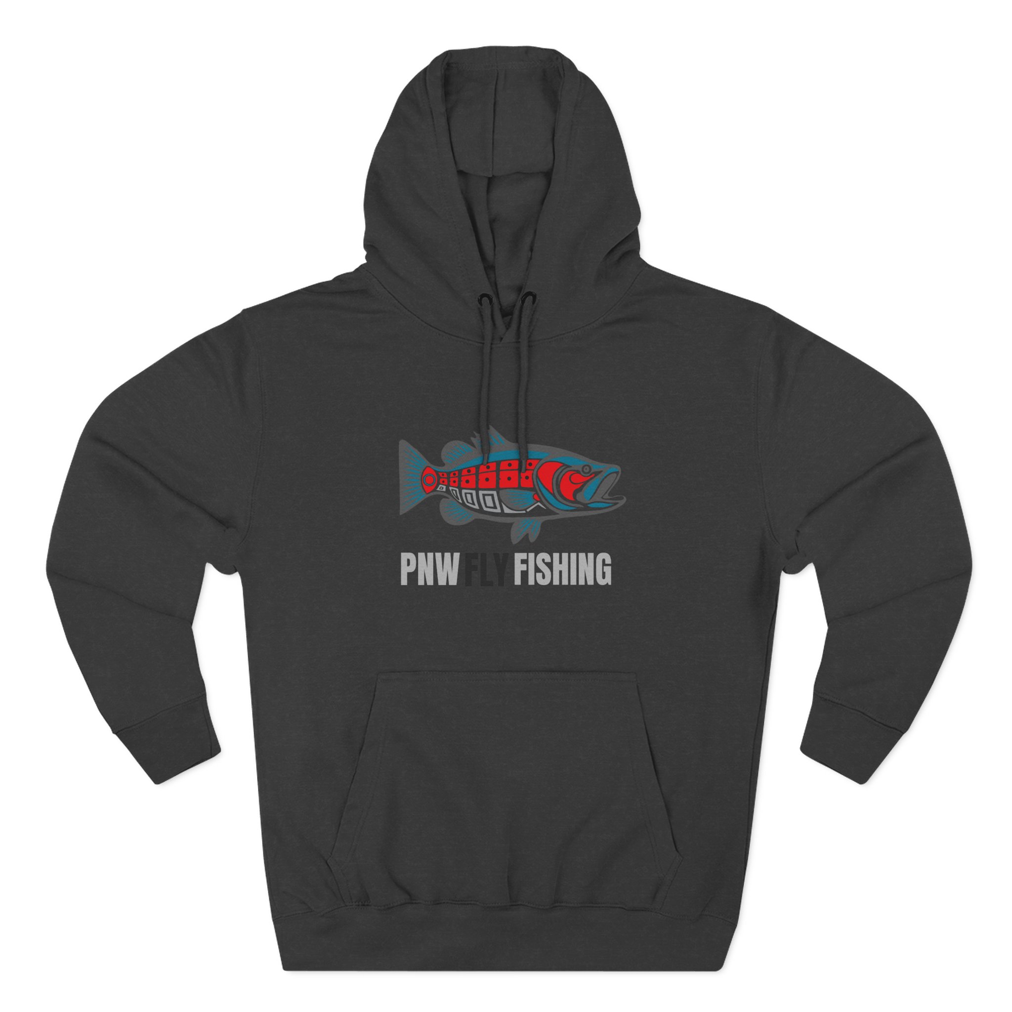 PNW Fly Fishing Bass Logo Hoodie - TALL CUT - Image 5