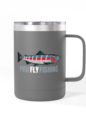 Fly Fishing Tumbler 15oz - PNW Fly Fishing Travel Mug