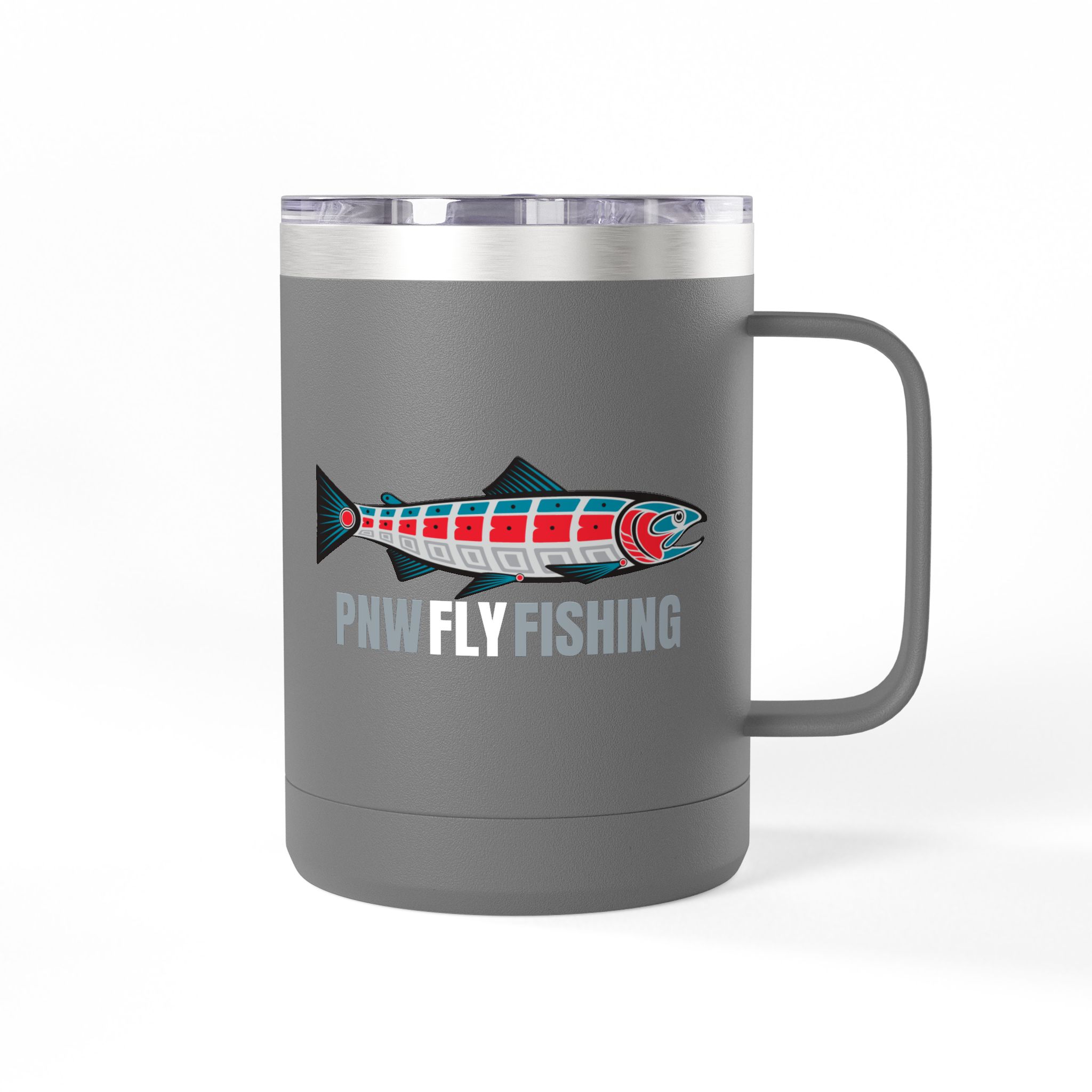 Fly Fishing Tumbler 15oz - PNW Fly Fishing Travel Mug
