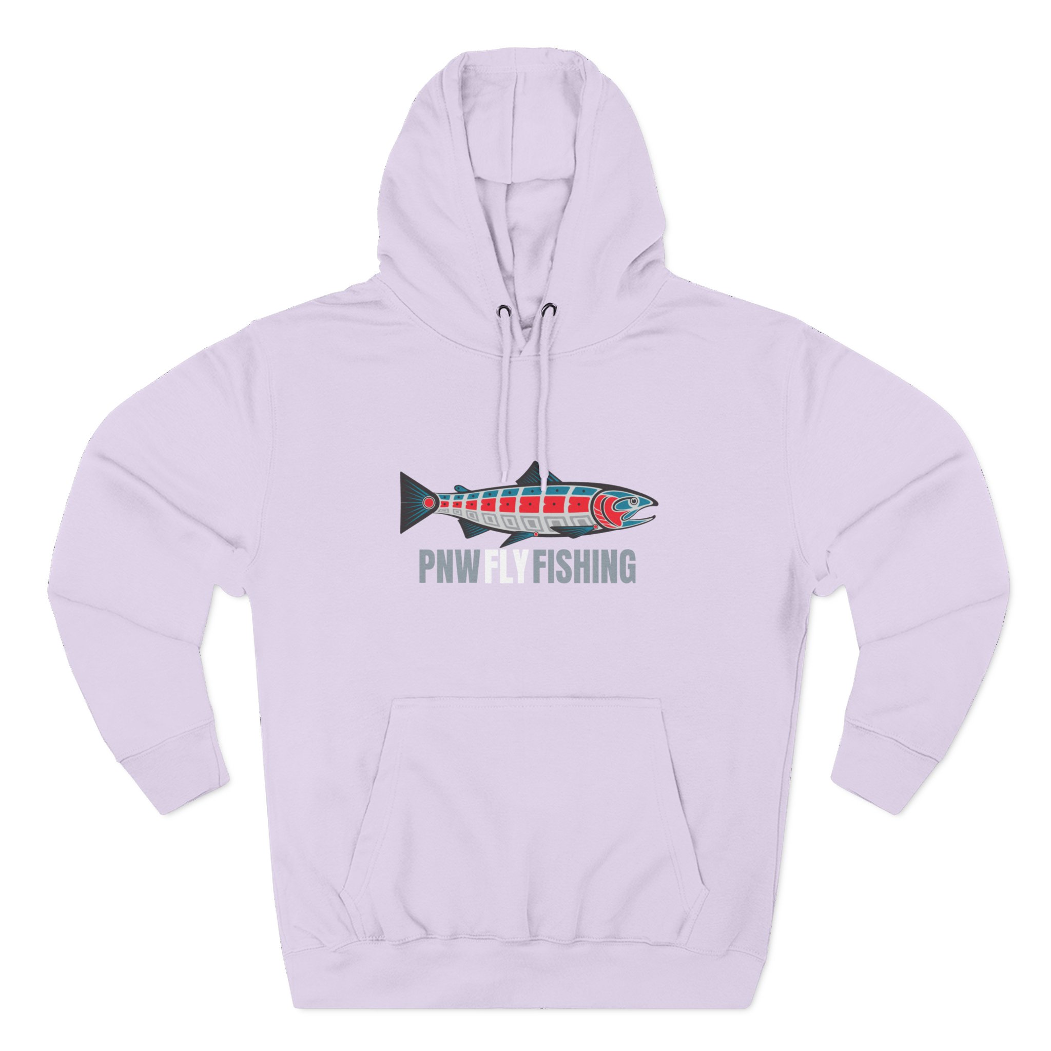 PNW Fishing Salmon Hoodie — TALL CUT Pacific Northwest Fish Graphic Pullover - Image 15