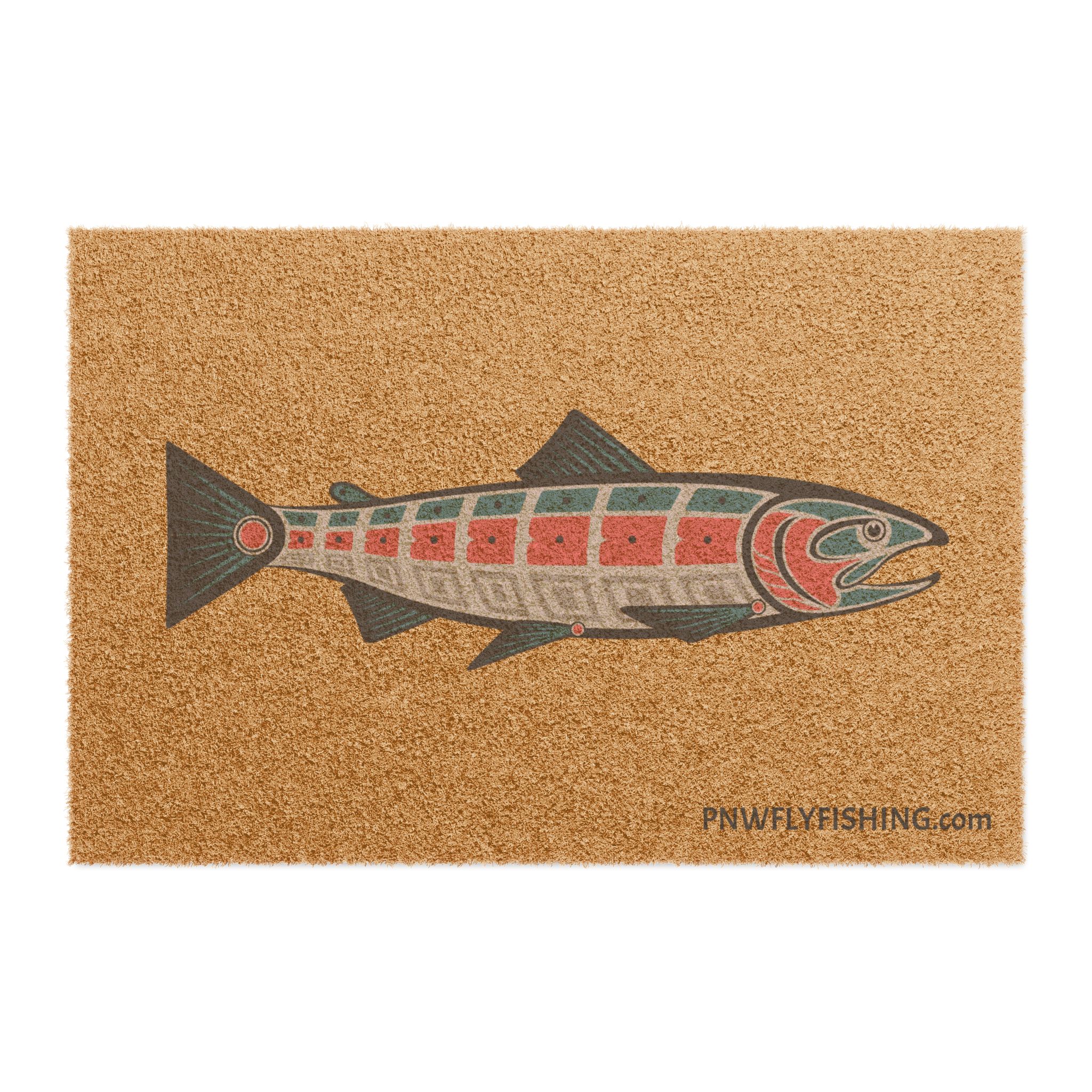 PNW Fly Fishing Logo Welcome Mat