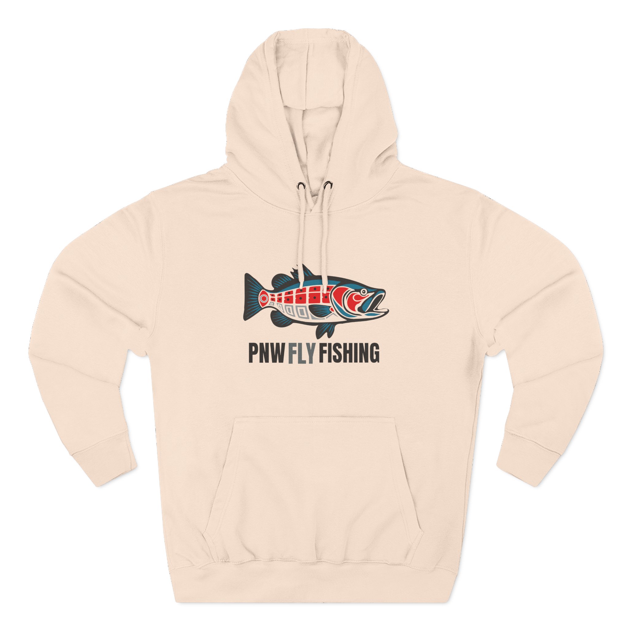 PNW Fly Fishing Bass Logo Hoodie - TALL CUT - Image 8