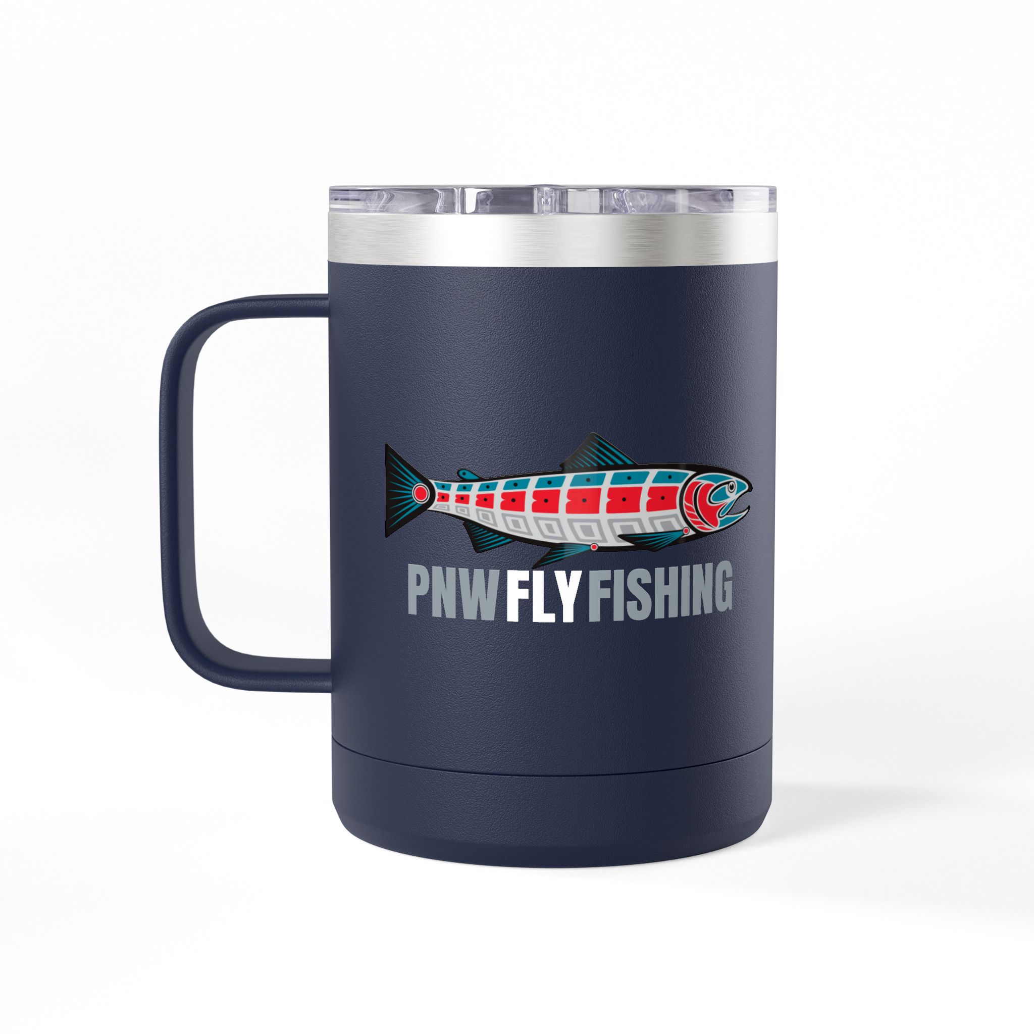 Fly Fishing Tumbler 15oz - PNW Fly Fishing Travel Mug - Image 20