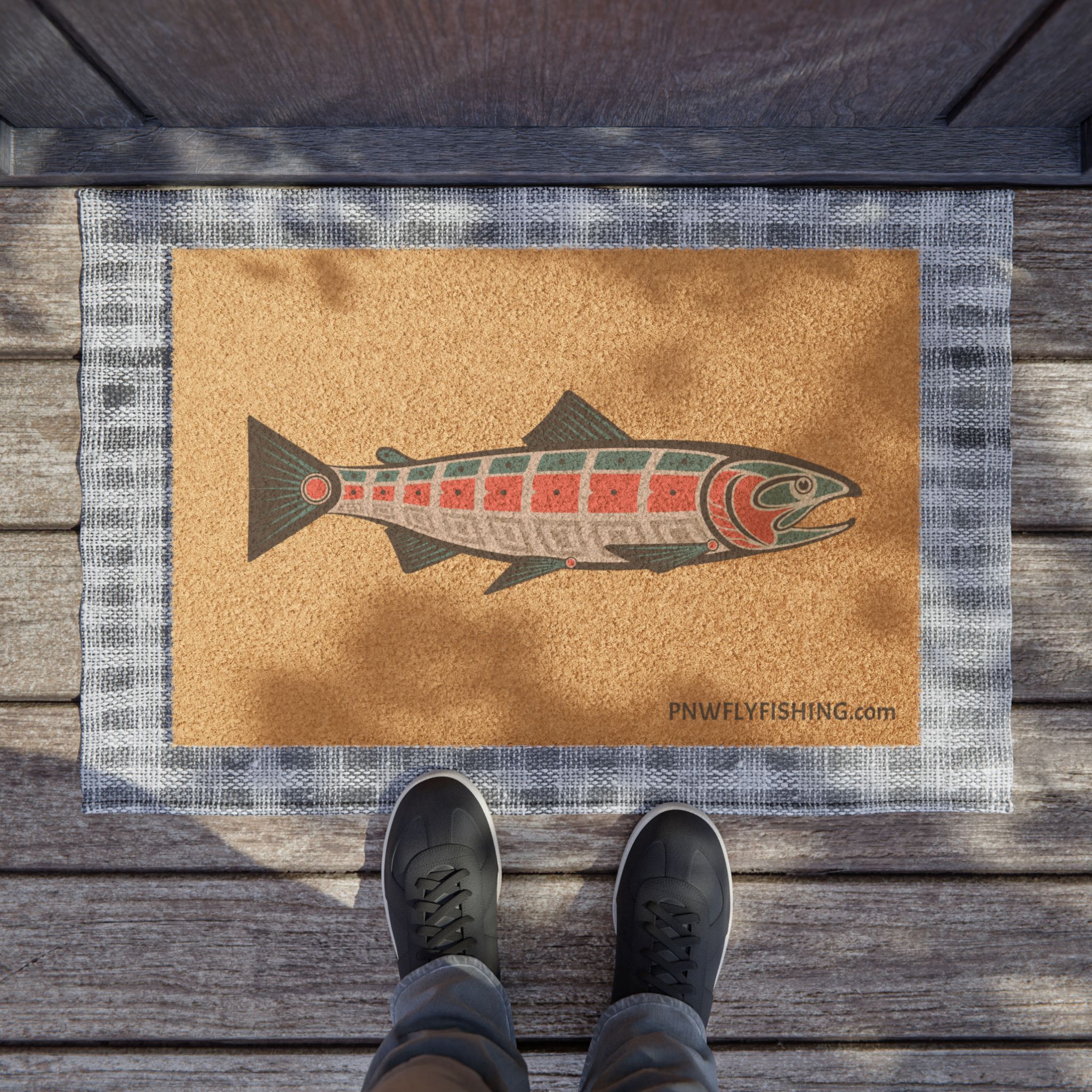 PNW Fly Fishing Logo Welcome Mat - Image 3