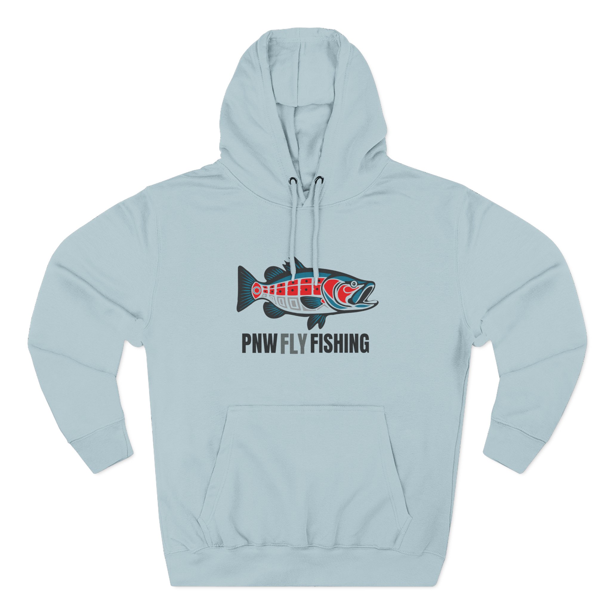PNW Fly Fishing Bass Logo Hoodie - TALL CUT - Image 15