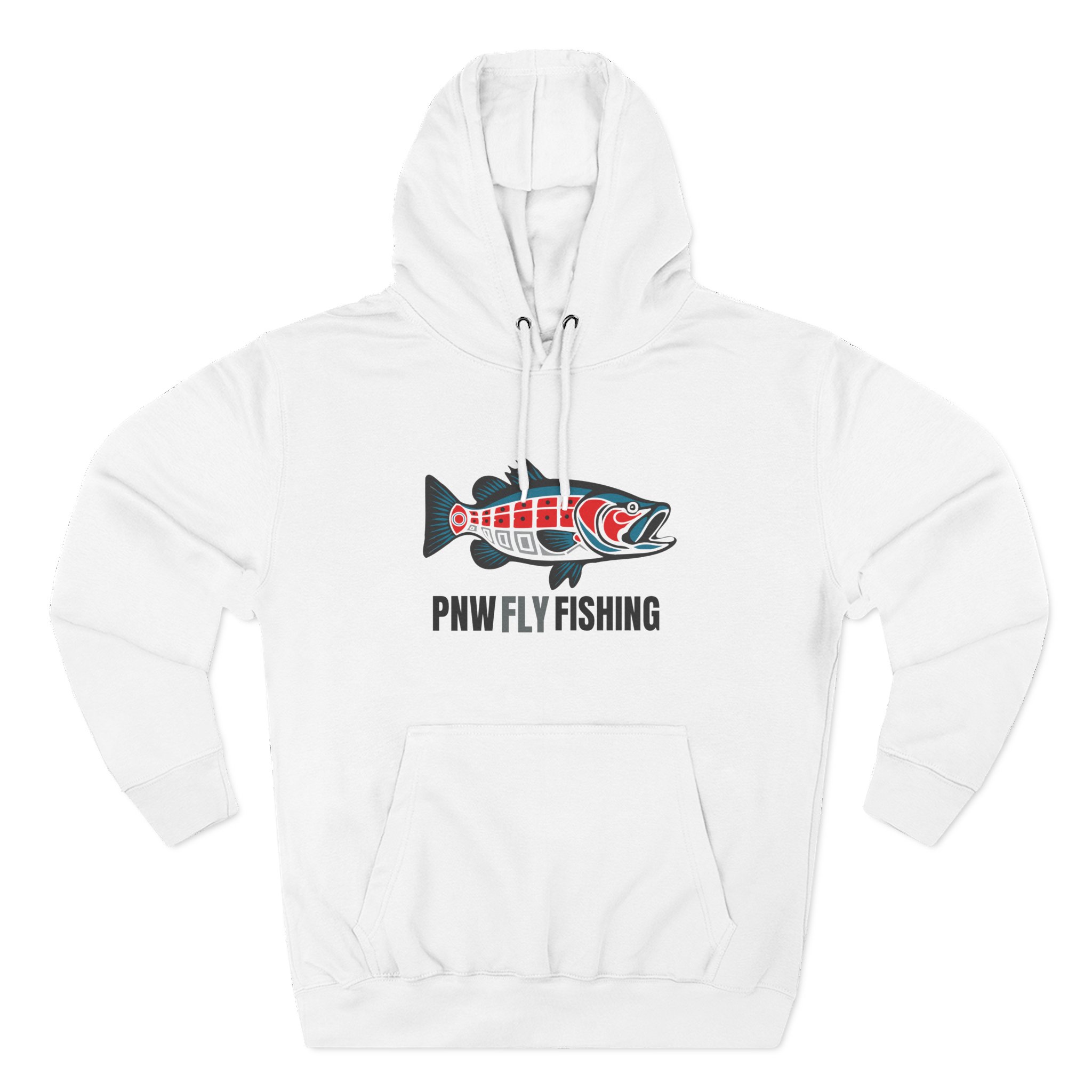 PNW Fly Fishing Bass Logo Hoodie - TALL CUT