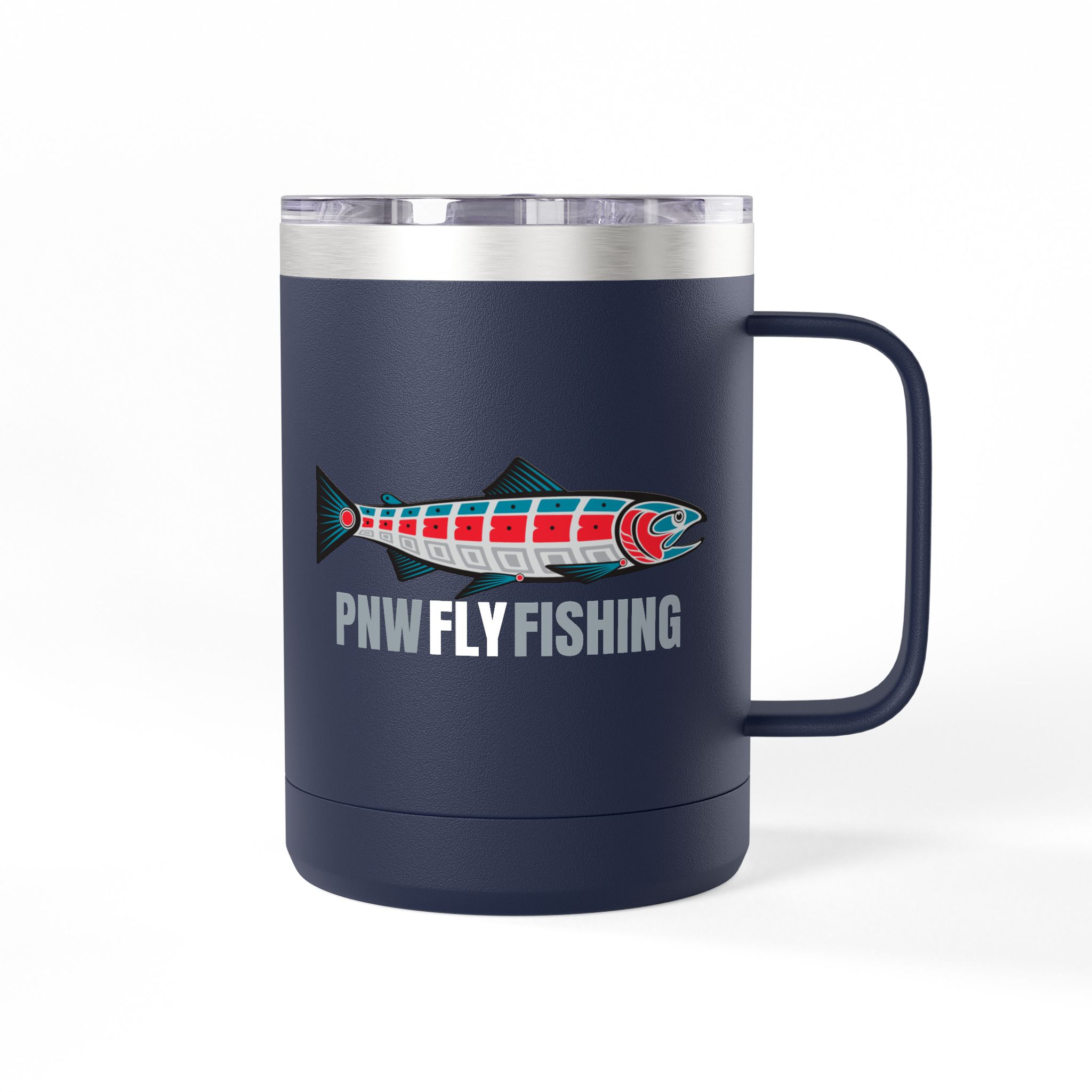 Fly Fishing Tumbler 15oz - PNW Fly Fishing Travel Mug - Image 18