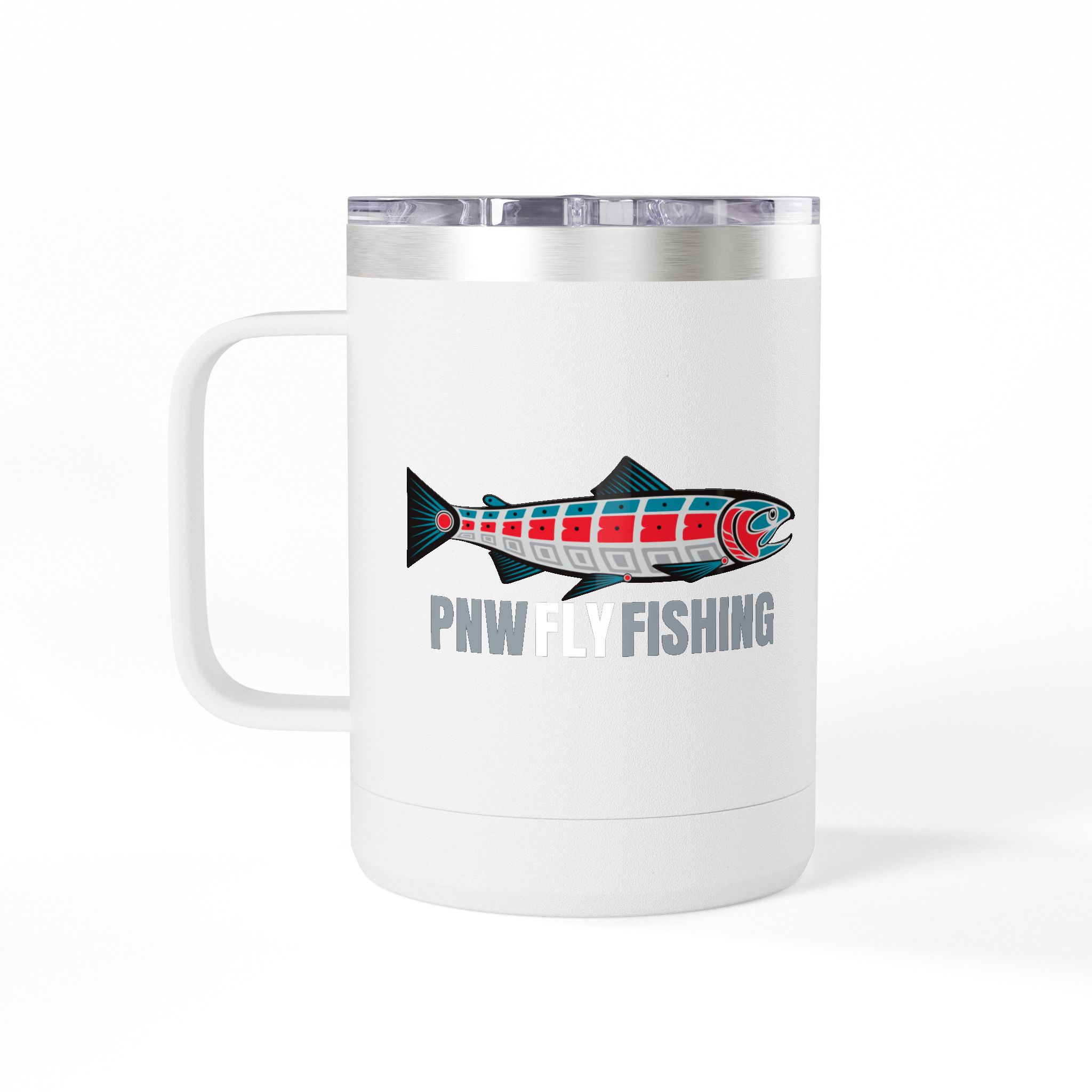 Fly Fishing Tumbler 15oz - PNW Fly Fishing Travel Mug - Image 8
