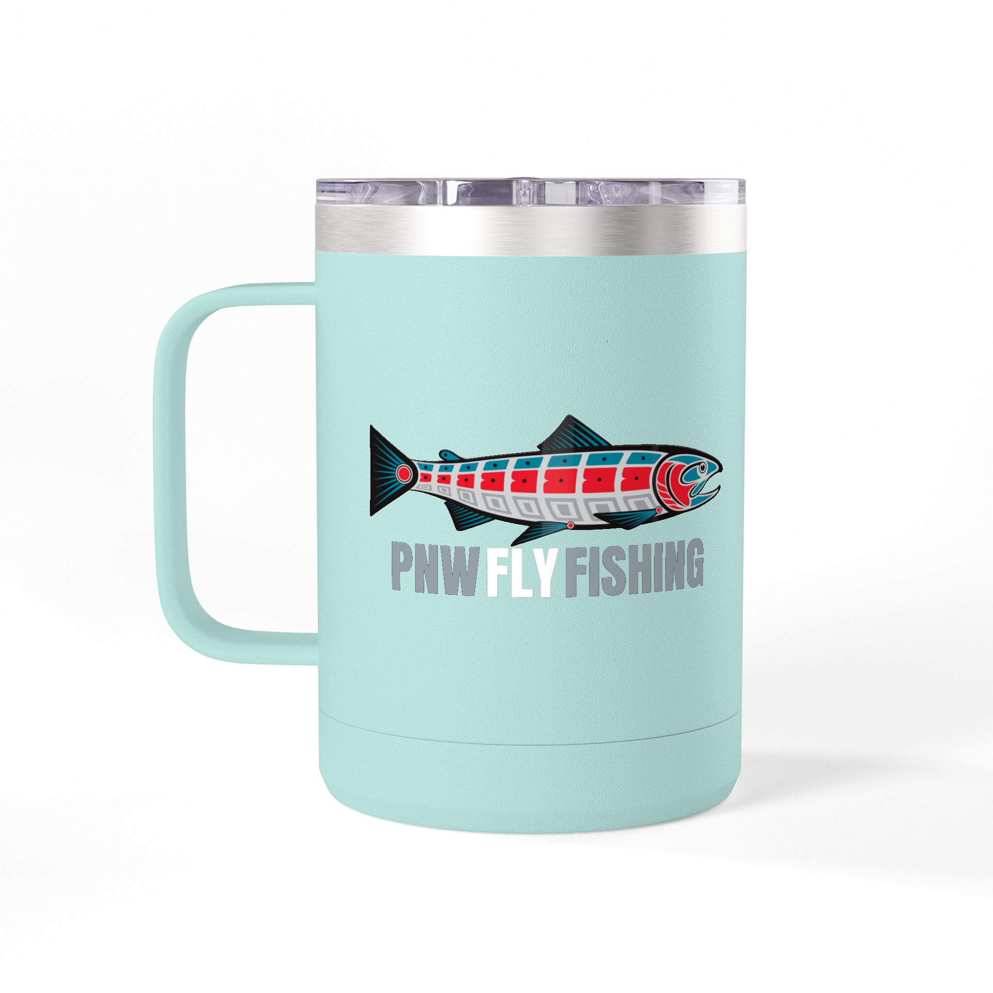 Fly Fishing Tumbler 15oz - PNW Fly Fishing Travel Mug - Image 16