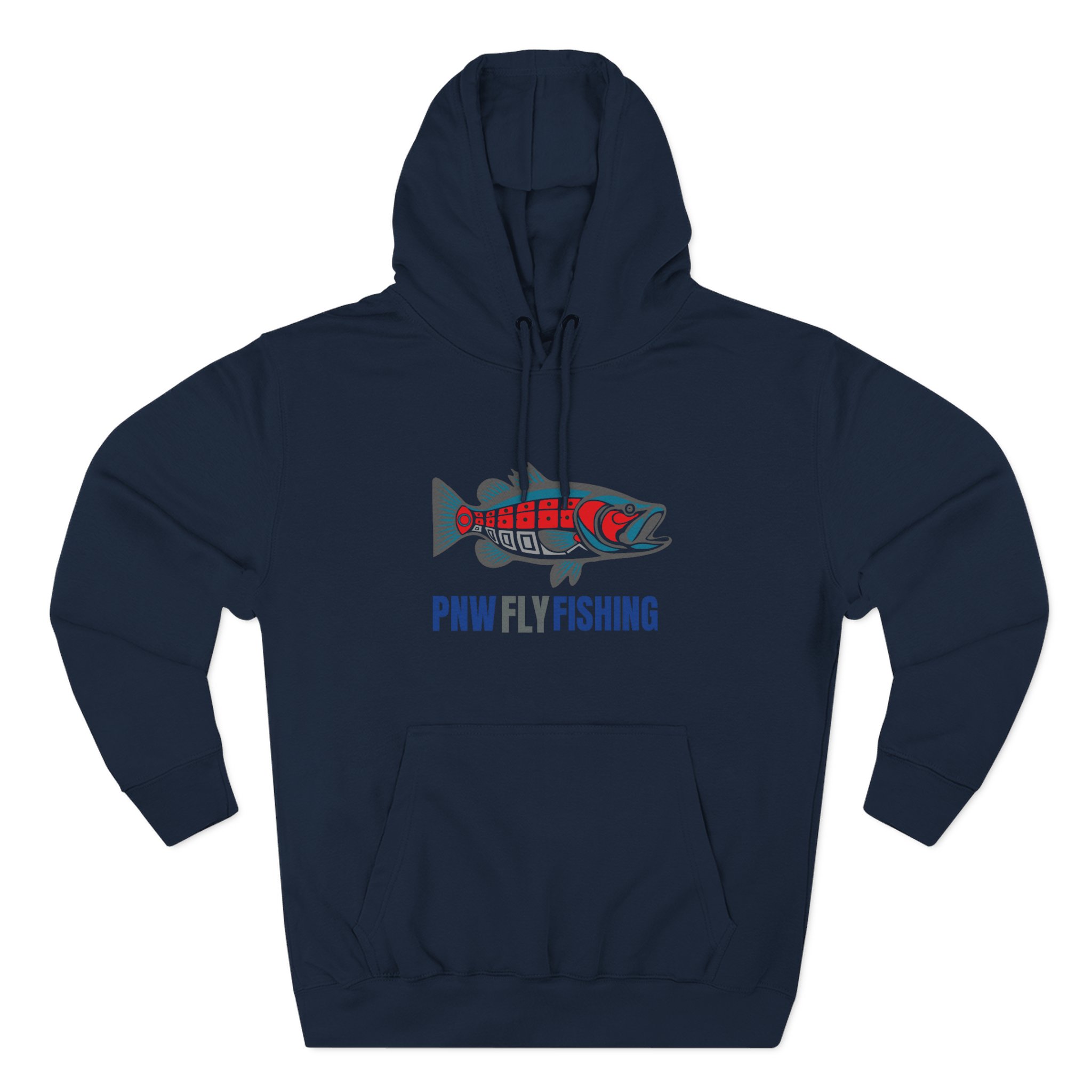 PNW Fly Fishing Bass Logo Hoodie - TALL CUT - Image 19