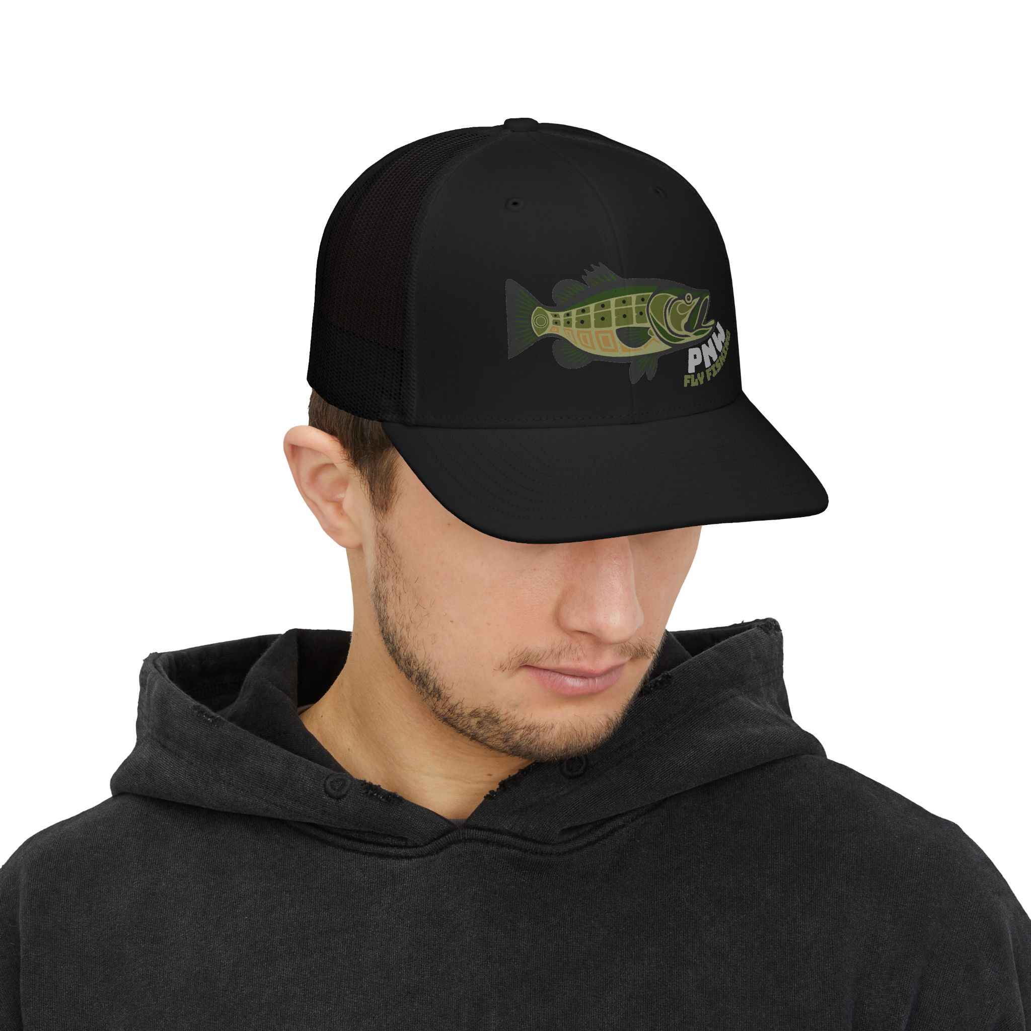 Largemouth Bass Fishing Trucker Hat - Image 15