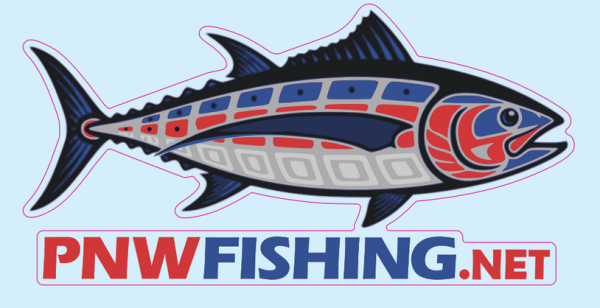 PNW Fishing Albacore Tuna Window and Boat Decal - 8 inches